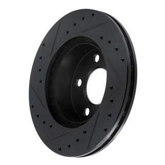 R1 95-02 Ford Ranger (USA/Canada) Front Right Drilled & Slotted Black Brake Rotor