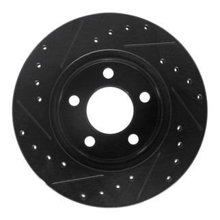 R1 95-02 Ford Ranger (USA/Canada) Front Right Drilled & Slotted Black Brake Rotor