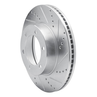 R1 00-07 Toyota SEQUOIA Front Right Drilled & Slotted Silver Brake Rotor