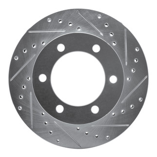 R1 95-04 Toyota 4Runner Front Right Drilled & Slotted Silver Brake Rotor