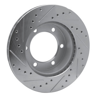 R1 95-04 Toyota 4Runner Front Right Drilled & Slotted Silver Brake Rotor