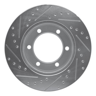 R1 95-04 Toyota 4Runner Front Right Drilled & Slotted Silver Brake Rotor