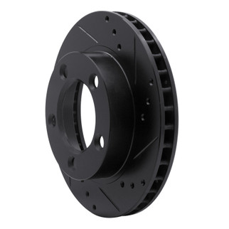 R1 76-93 Ford F-150 4WD Front Right Drilled & Slotted Black Brake Rotor
