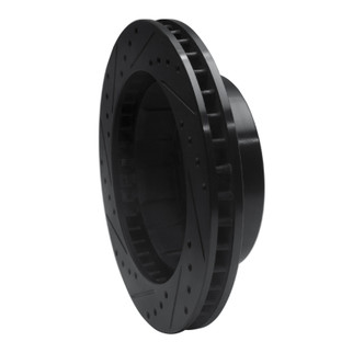 R1 76-79 Ford F-250 4WD (Excl Super Duty) Front Right Drilled & Slotted Black Brake Rotor