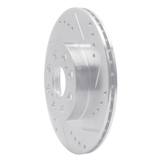 R1 00-05 Toyota MR2 Spyder Rear Right Drilled & Slotted Silver Brake Rotor