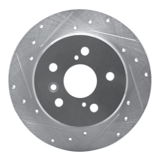 R1 92-03 Lexus ES300 Rear Left Drilled & Slotted Silver Brake Rotor