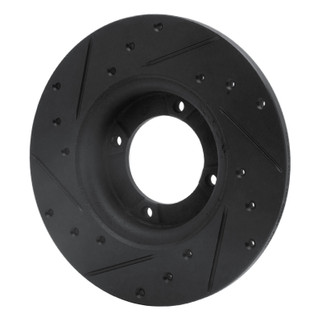R1 74-84 Ford COURIER (USA/Canada) Front Right Drilled & Slotted Black Brake Rotor