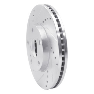 R1 92-06 Lexus ES300 Front Left Drilled & Slotted Silver Brake Rotor
