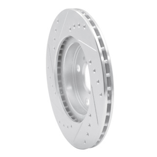 R1 92-95 Toyota Paseo Front Right Drilled & Slotted Silver Brake Rotor