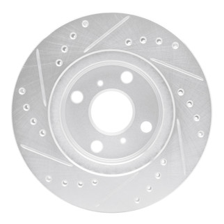 R1 92-95 Toyota Paseo Front Right Drilled & Slotted Silver Brake Rotor