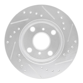 R1 91-99 Toyota Tercel Front Left Drilled & Slotted Silver Brake Rotor