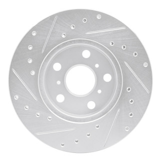 R1 90-91 Toyota Celica Front Right Drilled & Slotted Silver Brake Rotor