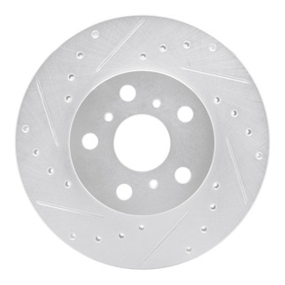 R1 90-91 Toyota Celica Front Left Drilled & Slotted Silver Brake Rotor