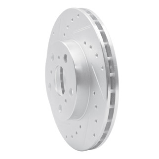 R1 90-91 Toyota Celica Front Left Drilled & Slotted Silver Brake Rotor