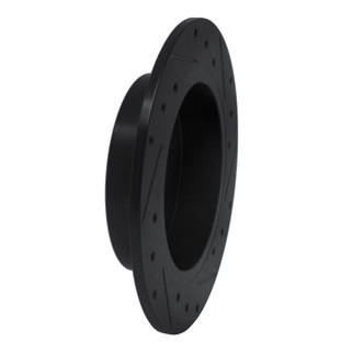 R1 94-98 Nissan 240SX Rear Left Drilled & Slotted Black Brake Rotor