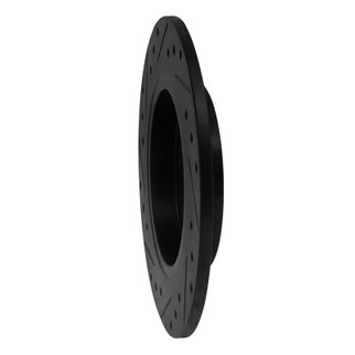 R1 02-04 Ford Focus Rear Right Drilled & Slotted Black Brake Rotor