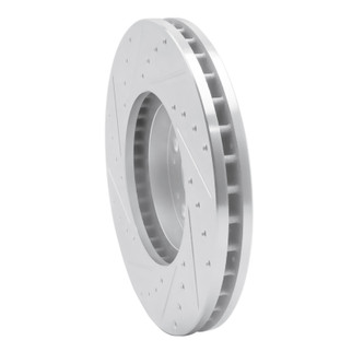 R1 92-10 Lexus IS300 Front Right Drilled & Slotted Silver Brake Rotor