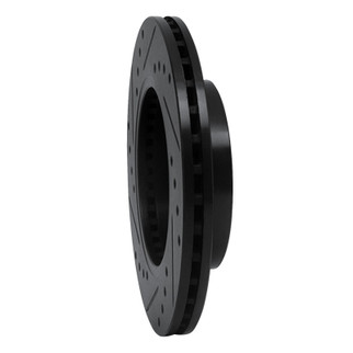 R1 89-13 Infiniti G20 Front Right Drilled & Slotted Black Brake Rotor
