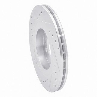R1 98-15 Volkswagen Golf City (Canada) Front Right Drilled & Slotted Silver Brake Rotor