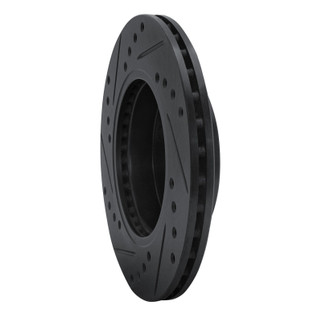 R1 86-17 Nissan Pulsar NX Front Right Drilled & Slotted Black Brake Rotor