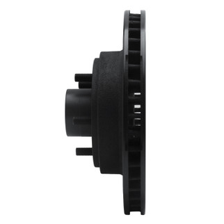 R1 70-72 Ford Galaxie 500 Front Left Drilled & Slotted Black Brake Rotor