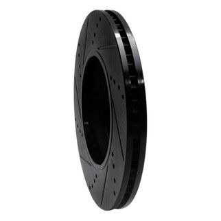 R1 04-12 Chevrolet Cobalt Front Right Drilled & Slotted Black Brake Rotor
