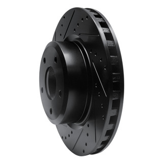 R1 05-06 Pontiac GTO Front Left Drilled & Slotted Black Brake Rotor