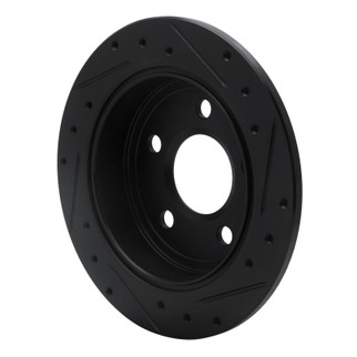R1 97-05 Buick Century Rear Left Drilled & Slotted Black Brake Rotor