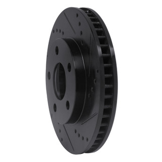 R1 97-05 Buick Century Front Right Drilled & Slotted Black Brake Rotor