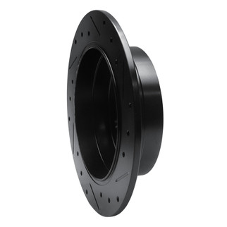 R1 06-11 Mercedes-Benz B200 Rear Left Drilled & Slotted Black Brake Rotor