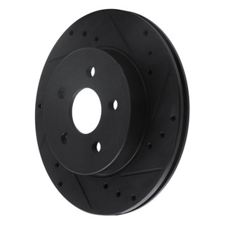 R1 88-88 Pontiac Fiero Rear/Front Right Drilled & Slotted Black Brake Rotor