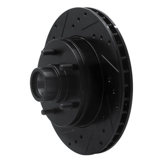 R1 91-96 Buick COMMERCIAL CHASSIS Front Left Drilled & Slotted Black Brake Rotor
