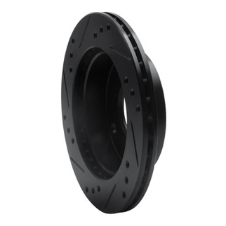 R1 89-01 Chevrolet Metro Front Right Drilled & Slotted Black Brake Rotor