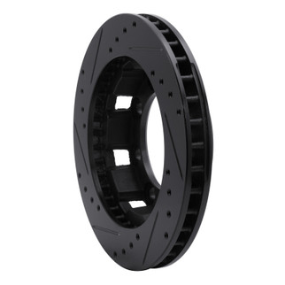 R1 71-91 Chevrolet P30 Van Front Right Drilled & Slotted Black Brake Rotor