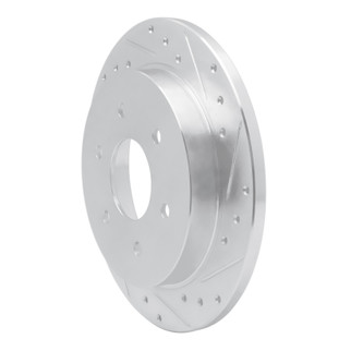 R1 04-15 Infiniti QX56 Rear Right Drilled & Slotted Silver Brake Rotor