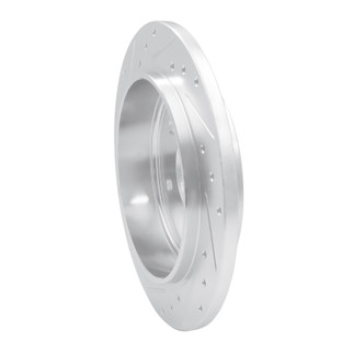 R1 04-15 Infiniti QX56 Rear Right Drilled & Slotted Silver Brake Rotor