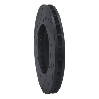 R1 87-88 Toyota Pickup Front Right Drilled & Slotted Black Brake Rotor