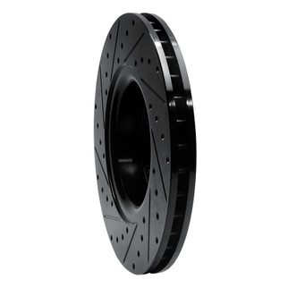 R1 02-09 Buick Rainier Front Right Drilled & Slotted Black Brake Rotor