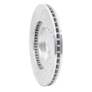 R1 03-05 Nissan Maxima Front Right Drilled & Slotted Silver Brake Rotor