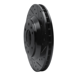 R1 02-05 Buick Rainier Front Right Drilled & Slotted Black Brake Rotor