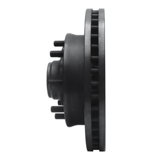 R1 01-02 Chevrolet Express 3500 Front Right Drilled & Slotted Black Brake Rotor