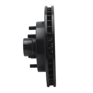 R1 94-02 Chevrolet C2500 Front Left Drilled & Slotted Black Brake Rotor