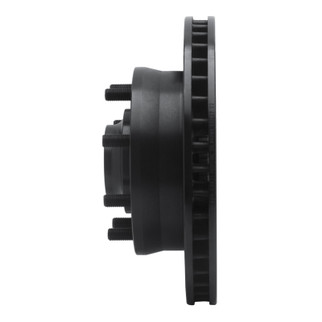 R1 93-95 Chevrolet G30 Front Left Drilled & Slotted Black Brake Rotor