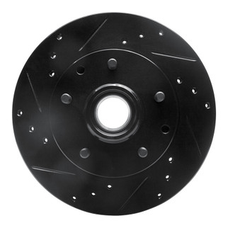 R1 91-03 Chevrolet S10 Blazer Front Left Drilled & Slotted Black Brake Rotor