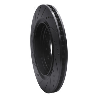 R1 16-24 Cadillac ATS Rear Right Drilled & Slotted Black Brake Rotor