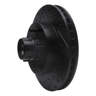 R1 69-96 Buick Riviera Front Left Drilled & Slotted Black Brake Rotor