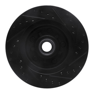 R1 69-96 Buick Riviera Front Left Drilled & Slotted Black Brake Rotor