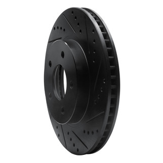 R1 02-07 Chevrolet Equinox Front Right Drilled & Slotted Black Brake Rotor