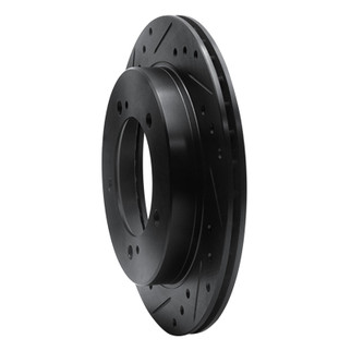 R1 91-98 Chevrolet Tracker Front Left Drilled & Slotted Black Brake Rotor