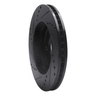 R1 97-05 Chevrolet Classic Front Right Drilled & Slotted Black Brake Rotor